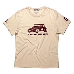 Three On The TreeT-Shirt BEIGE/BURGUNDY